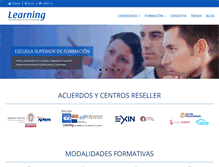 Tablet Screenshot of learning.es
